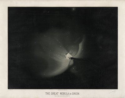 The Great Nebula in Orion. From a Study Made in the Years 1875-76. (Plate XV from The Trouvelot Astronomical Drawings 1881-1882) by Étienne Léopold Trouvelot